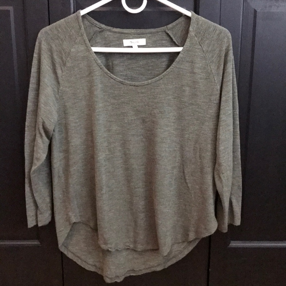 Pine green 3/4 sleeve T-shirt Madewell